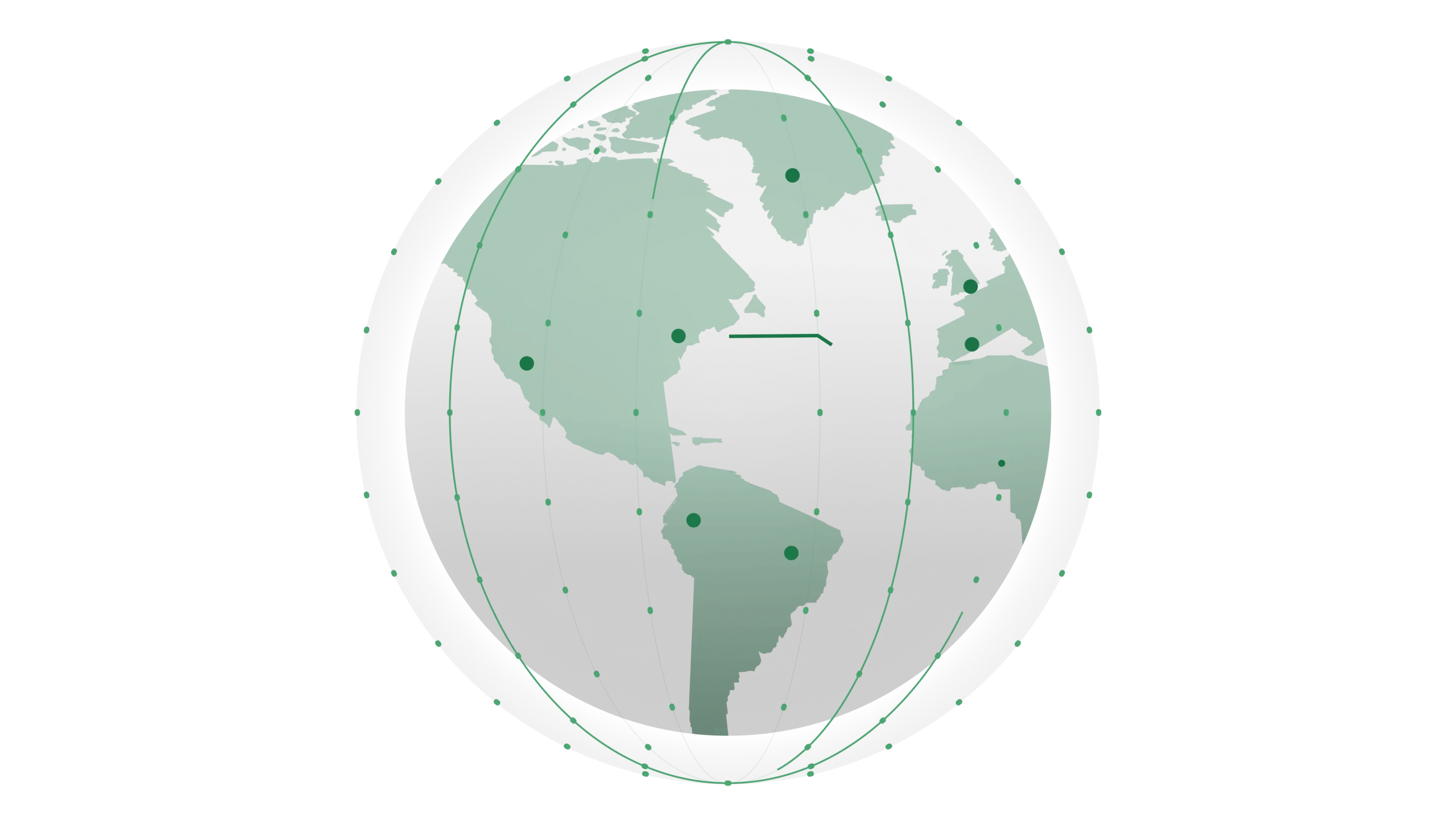 Green transparent globe